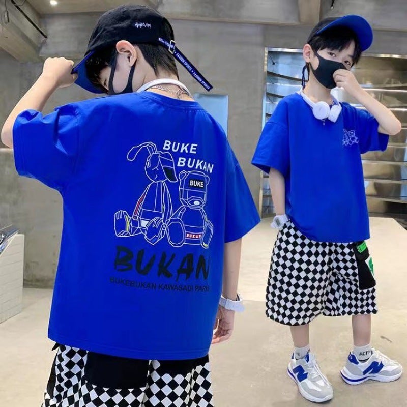 Boys T-Shirt Children's Spring Clothing 2022 New Handsome Sweatshirt Spring and Summer Thin Spring Boys Summer Children's Clothing Trend - Image 5