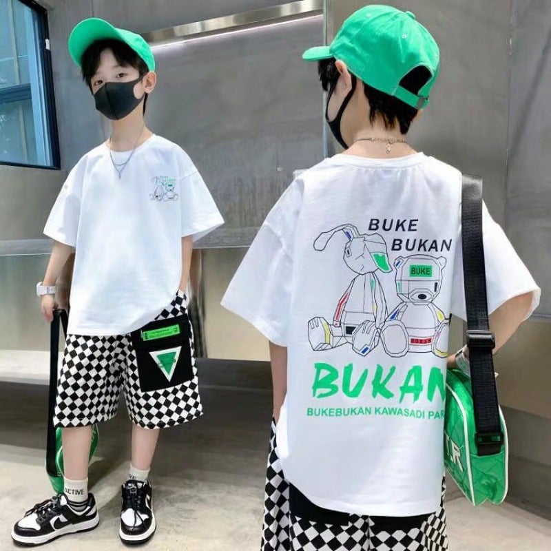 Boys T-Shirt Children's Spring Clothing 2022 New Handsome Sweatshirt Spring and Summer Thin Spring Boys Summer Children's Clothing Trend - Image 3