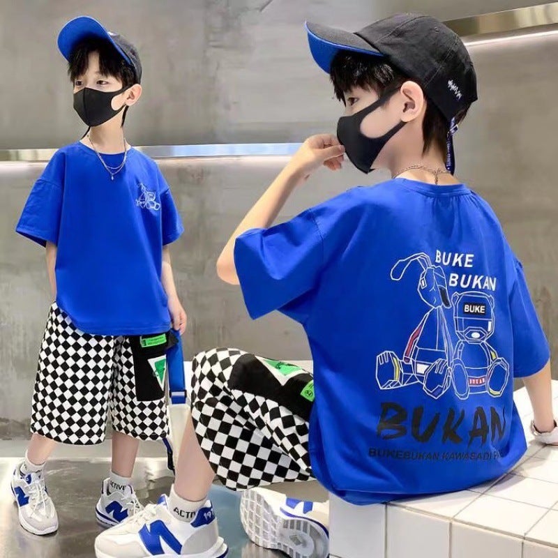 Boys T-Shirt Children's Spring Clothing 2022 New Handsome Sweatshirt Spring and Summer Thin Spring Boys Summer Children's Clothing Trend - Image 2