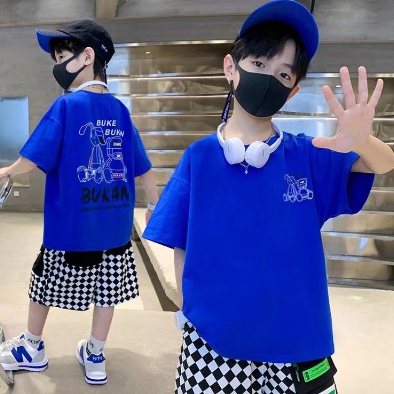 Boys T-Shirt Children's Spring Clothing 2022 New Handsome Sweatshirt Spring and Summer Thin Spring Boys Summer Children's Clothing Trend - Image 4