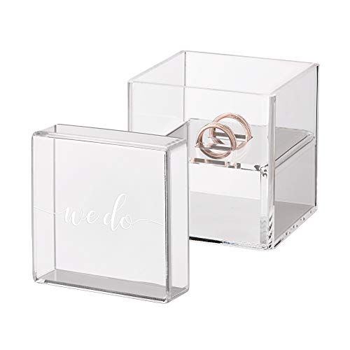 Lillian Rose Lillian Rose Clear Acrylic Box Ring Pillow Alternative 325x325x3 
