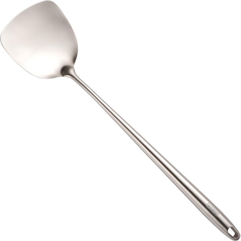 MARTE 17 Wok Spatula and Ladle Tools SetSet of 2 Heat Resistant 304 Stainless Steel Wok Utensils for Cooking Universal Wok ToolsNonSlip Ergonomic Long Handle Wok Accessories for Kitchen