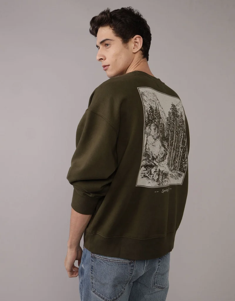 American Eagle  AE Graphic Crewneck Sweatshirt for Men | Best Price UAE