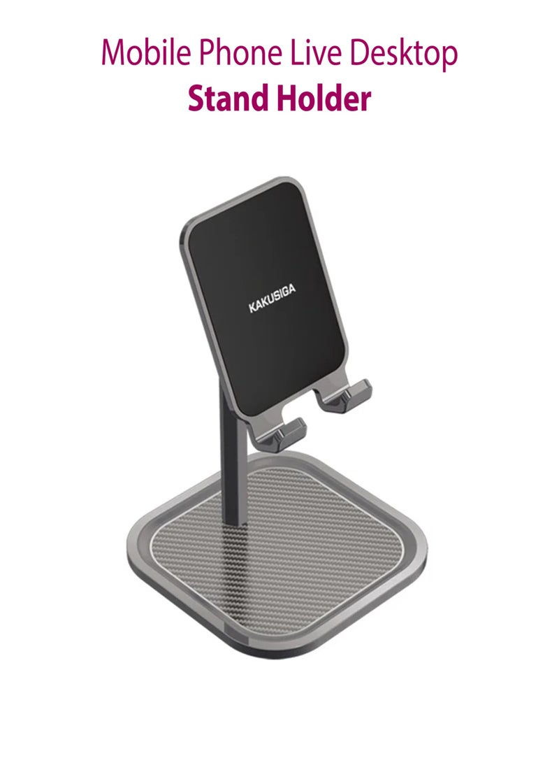 KAKUSIGA Mobile Phone Live Desktop Stand Holder-KSC-323 - Black - Image 1