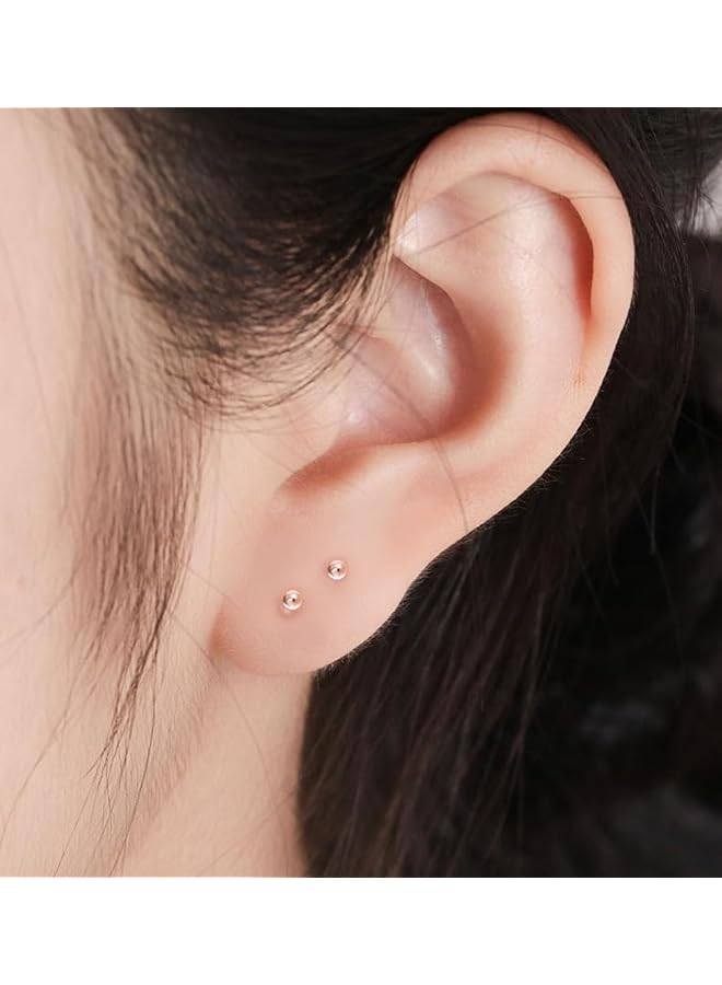 erorex 200Pcs Plastic Earrings Clear Earrings Findings Set 3Mm Plastic Earrings Findings Set For Sensitive Ears For Men And Women Earrings Clear Stud Earrings Round - Image 4