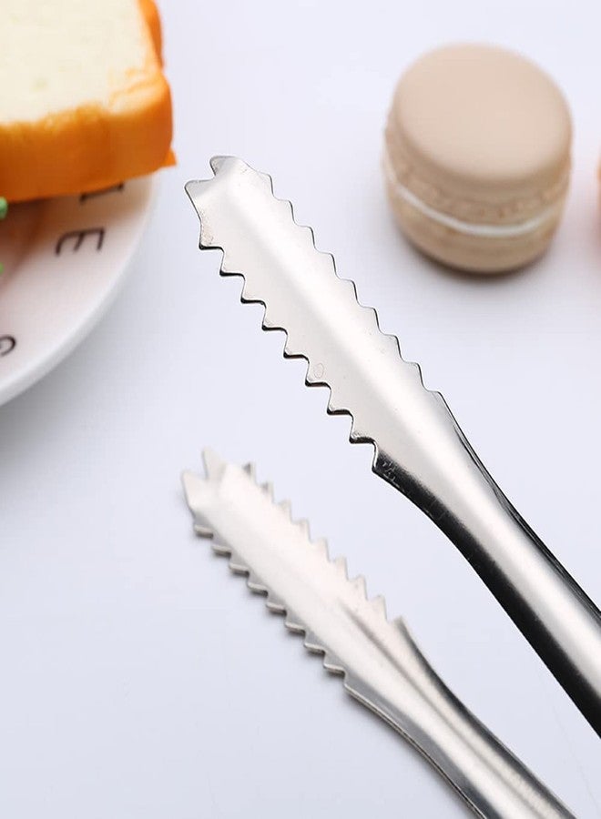 إريوكتري مجموعة ملاقط مطبخ من إيريوكتري، 3 قطع، ملاقط من الفولاذ المقاوم للصدأ 7 بوصة، مثالية للطبخ والشواء، ملاقط طعام لحفلات الشاي والقهوة، لتقديم المقبلات والخبز والثلج، والطبخ والشواء. - Image 5