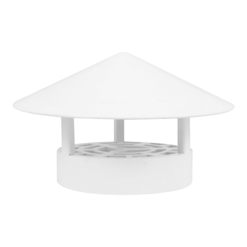BESPORTBLE Rain Hat Vents Roof Chimney Cap Chimney Cap Flue Fireplace s Pipe Cover Protector Cover Roof Vent Rain Funnel Protector Outside PVC White