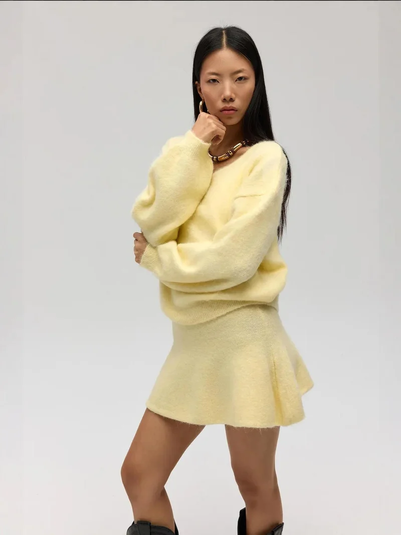 ماي كولكشن MAI STUDIOS Nordis Knitwear Frilly Mini Skirt