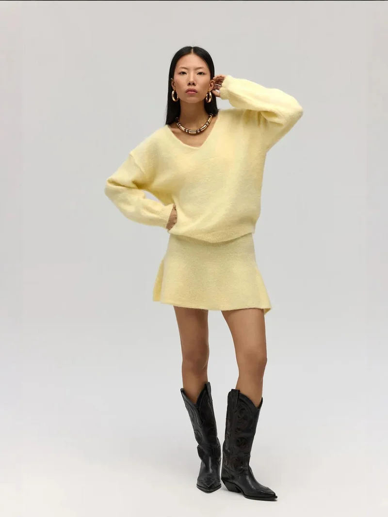 ماي كولكشن MAI STUDIOS Nordis Knitwear Frilly Mini Skirt