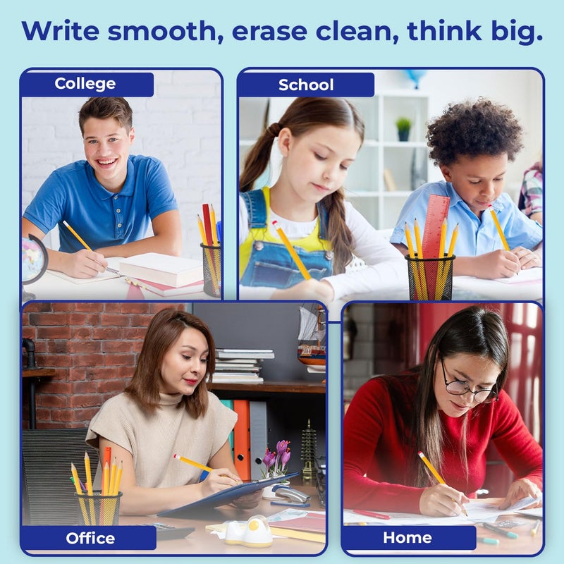 Rosmonde 210 Pack Pre Sharpened Pencils #2, Pencils With Top Erasers, Bulk School & Teacher Supplies, #2 HB, Pre Sharpened for Easy Use, Easy Hold Grip, Bulk Classroom & Office Supplies - Image 4