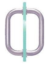 CRL C.R. LAURENCE BM8X8CH CRL Polished Chrome 8" BM Series Tubular Back-to-Back Pull Handle - Image 1