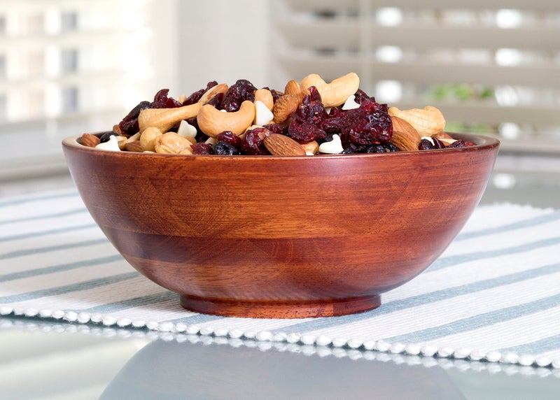 Lipper International Cherry Finished Footed Serving Bowl for Fruits or Salads  Small  7"" Diameter x 2.75"" Height  Single Bowl - Image 2