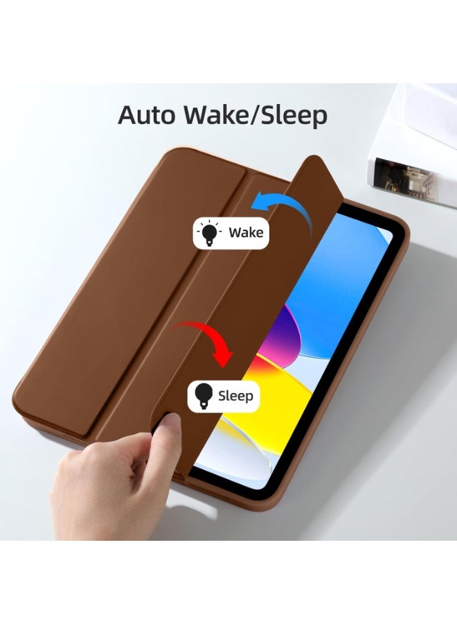 جراب لجهاز iPad (A16) الجيل الحادي عشر 11 بوصة 2025، جراب لجهاز iPad الجيل العاشر 2022 10.9 بوصة مع حامل قلم، غطاء خلفي ناعم من مادة TPU، غطاء حماية ذكي ثلاثي الطيات، خاصية التشغيل/الإيقاف التلقائي - Image 5