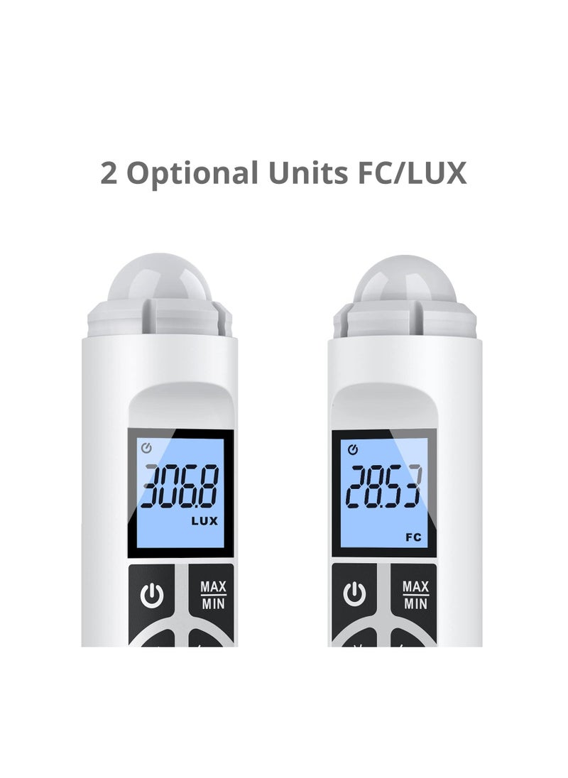 Light Meter, Handheld Photometer, Support Max/Min Modes Light Meter Range up to 200,000 Lux Luxmeter Handheld Digital Lux Meter Brightness Measuremen Instrument with LCD Characters Display - Image 3