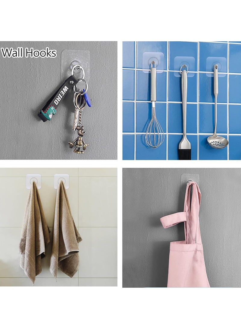20 Pcs Screw Adhesive Hooks - Waterproof & Rustproof Wall Hooks for Hanging - No Drilling, Easy Installation, Ideal for Kitchen, Bathroom, Home, Office - Image 3