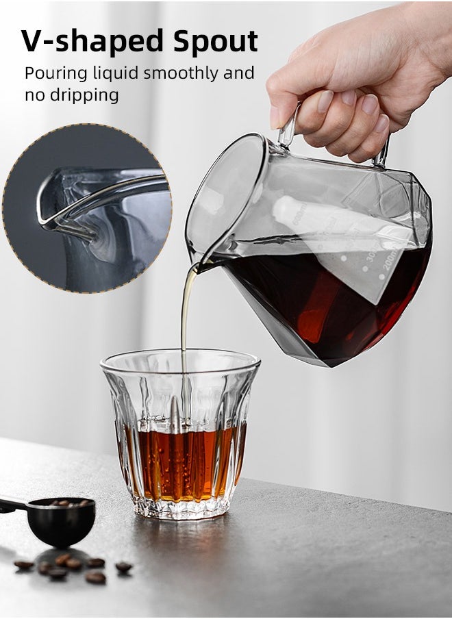 Pour Over Coffee Maker Set Clear 600ml