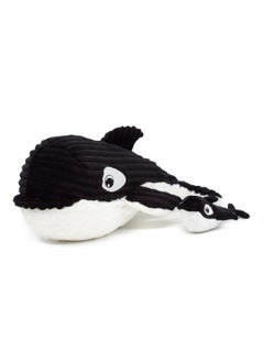 Les Deglingos Morfalou Jr. the Whale Mom & Baby Plush Set - Black  - Image 1