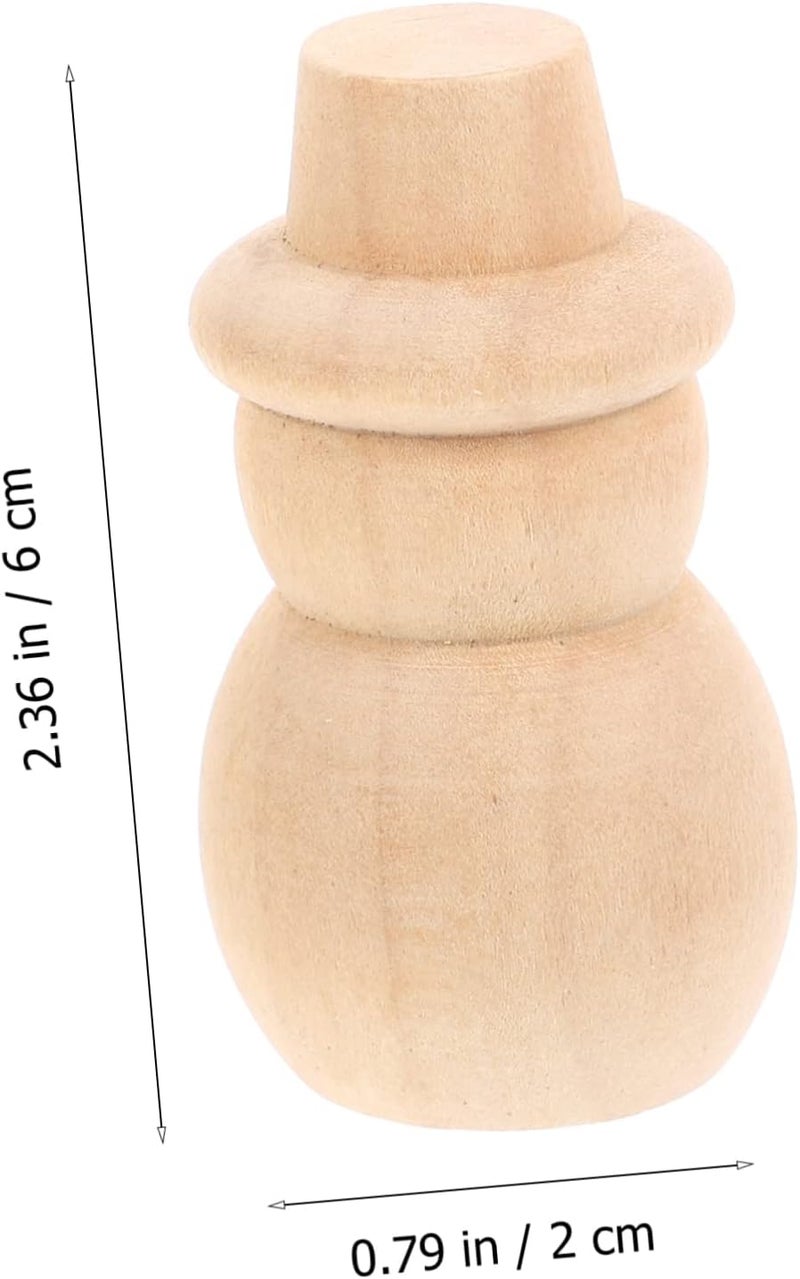VOSAREA 20pcs Unfinished Wooden Peg Dolls for DIY Crafts Miniature Natural Wooden Figures for Creative Play and Home Decoration Enhance Imagination and Hands Skills - Image 3