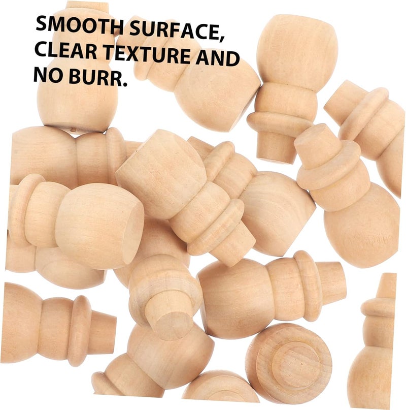 VOSAREA 20pcs Unfinished Wooden Peg Dolls for DIY Crafts Miniature Natural Wooden Figures for Creative Play and Home Decoration Enhance Imagination and Hands Skills - Image 4