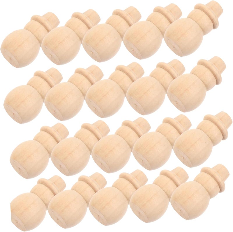 VOSAREA 20pcs Unfinished Wooden Peg Dolls for DIY Crafts Miniature Natural Wooden Figures for Creative Play and Home Decoration Enhance Imagination and Hands Skills - Image 1