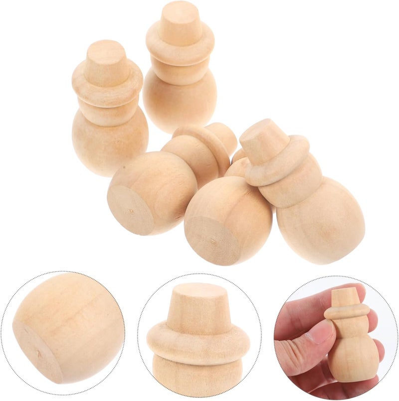 VOSAREA 20pcs Unfinished Wooden Peg Dolls for DIY Crafts Miniature Natural Wooden Figures for Creative Play and Home Decoration Enhance Imagination and Hands Skills - Image 5
