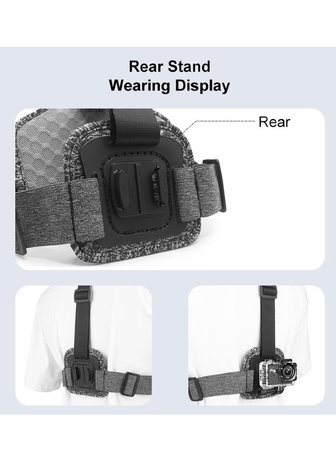Generic Adjustable Chest Strap with J Hook Mount Long Screw and Phone Clamp for Adventure Photography  - Image 5