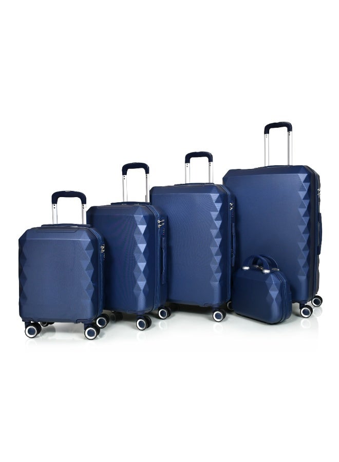 مورانو شنط سفر من مورانو للجنسين مجموعة من 5 قطع طقم حقائب سفر أزرق كحـلي مقاسات 28''-24''-20''-18''-12'' إنش - Image 2