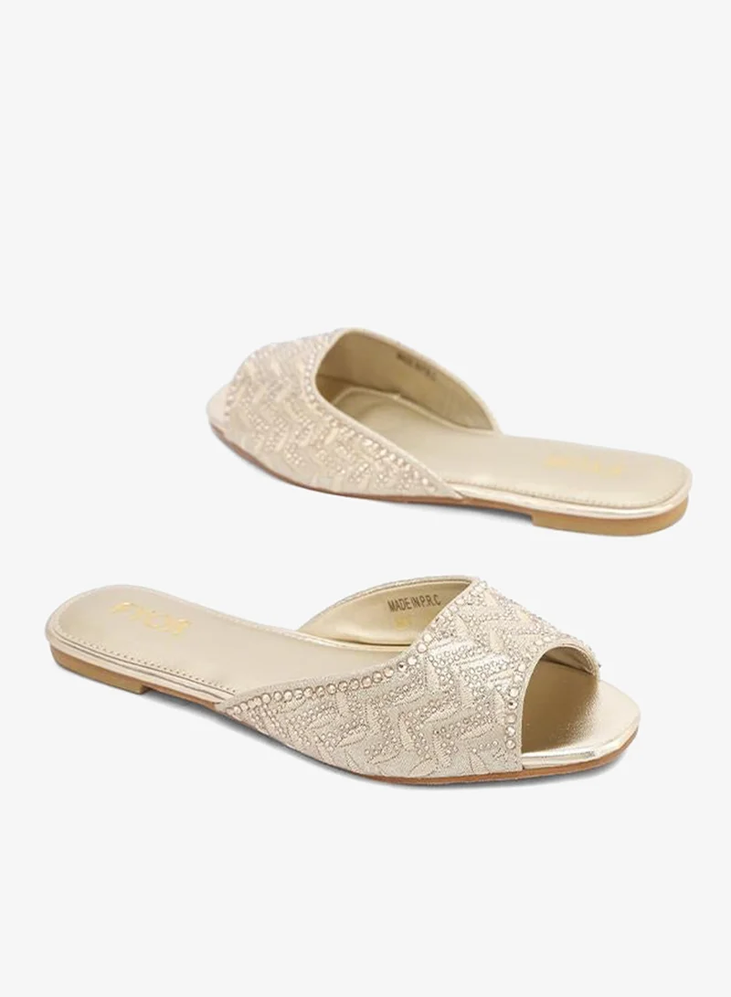 Fyor  Stylish Laser-Cut Ornate Flat Slide MY 383 for Women | Best Price UAE