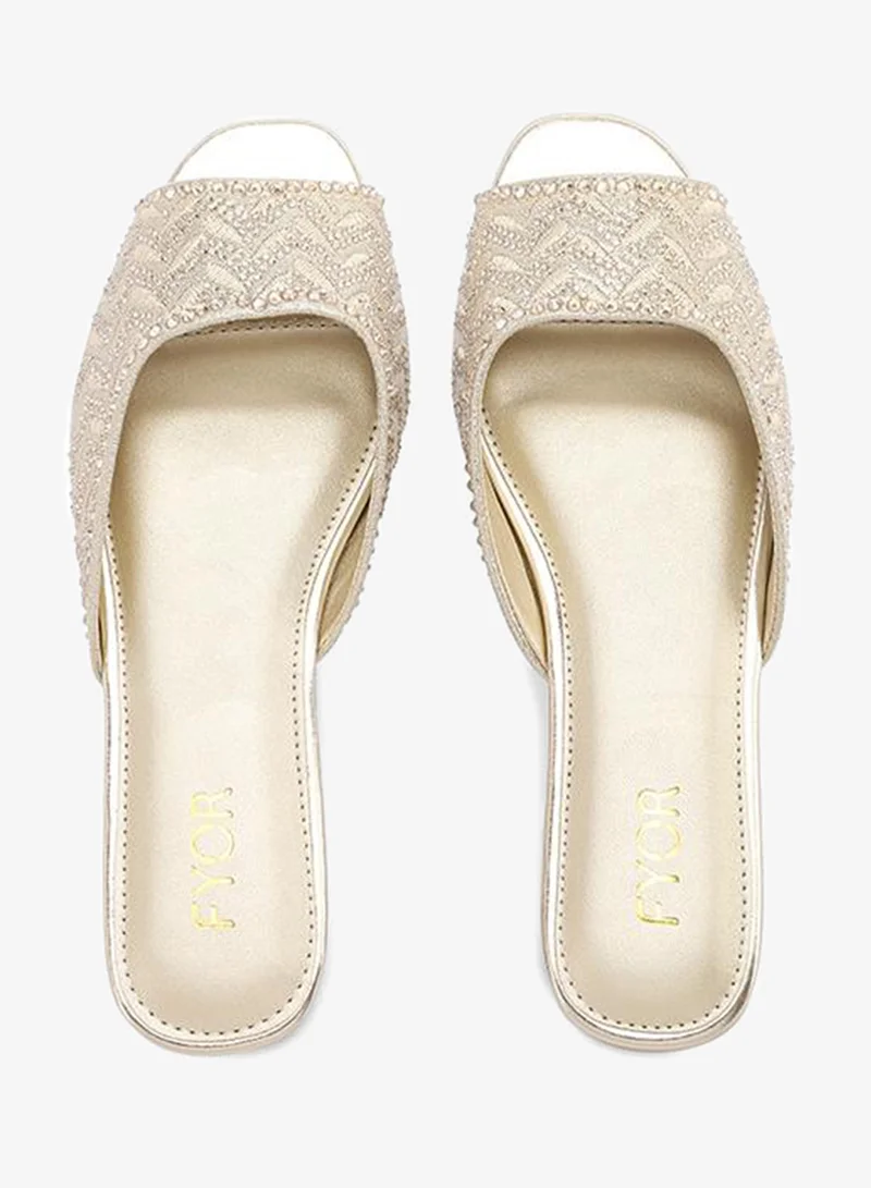 Fyor  Stylish Laser-Cut Ornate Flat Slide MY 383 for Women | Best Price UAE