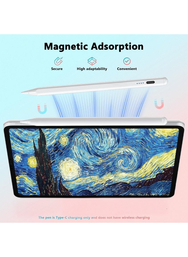 Kawkab White Universal Stylus Pen for iPad, Compatible with iPad (2018-2025), Fast Charging, Features Tilt Sensitivity and Palm Rejection, Suitable for iPad, Android, and Windows - Image 4