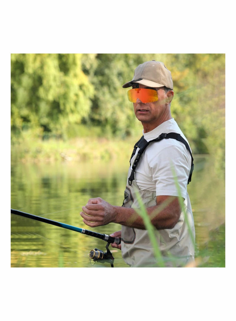 NIBEMINENT Sunglasses Clip Black Polarized Lenses Hat Visors Clip-on UV400 On Glasses for Men Women - Image 5