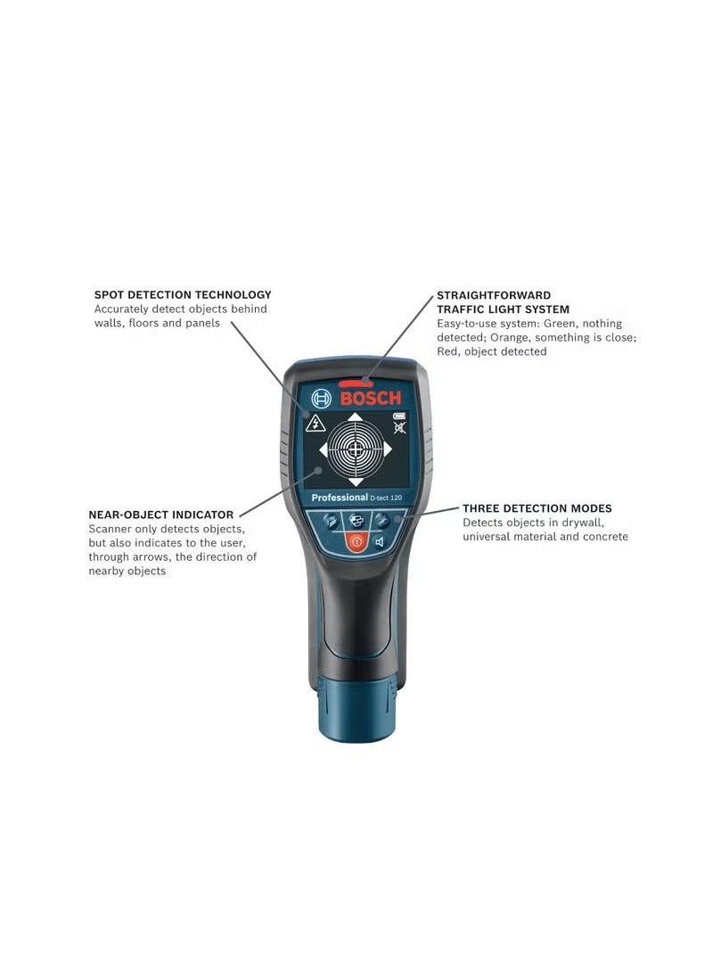 Bosch D-tect 120 – Professional Multi-Detector for Metals, Wires & Pipes - Image 2