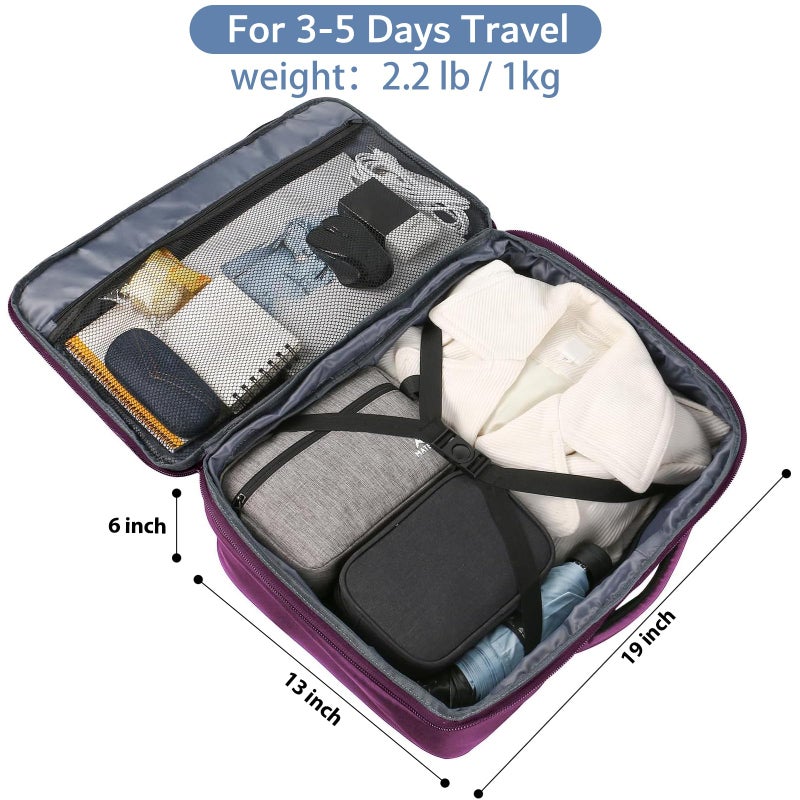 MATEIN Travel Backpack for Women, Expandable Flight Approved Carry on Backpack, Water Resistant Lightweight Suitcase, Large Business Weekender Daypack, Gift for Traveler, Purple - Image 5