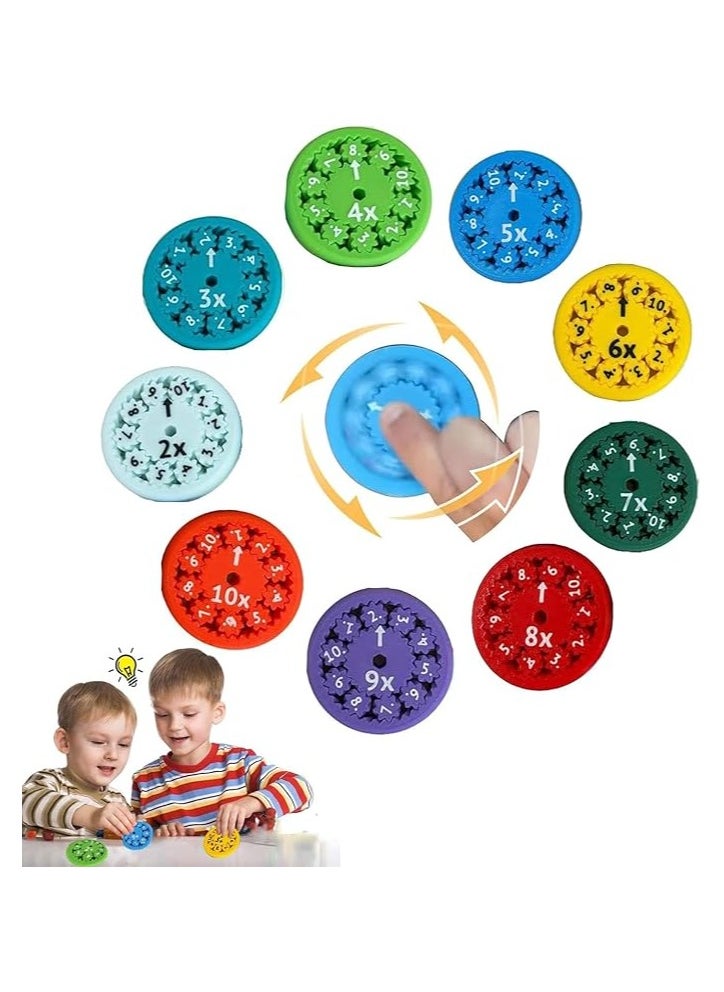 Math Fidget Spinners | Math Fact Fidget-Spinners | Multicolored Math Facts Fidget-Spinners | Math Fidget-Spinner Toy | Multiplication and Division on a Fidget (Multiplication and Division 9 pcs)