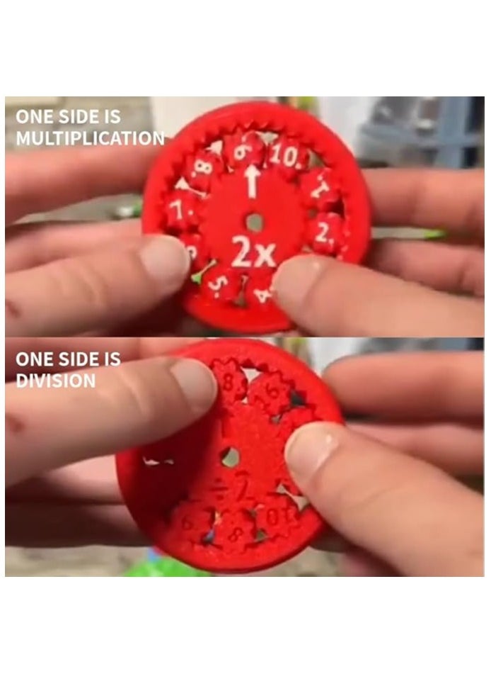 Math Fidget Spinners | Math Fact Fidget-Spinners | Multicolored Math Facts Fidget-Spinners | Math Fidget-Spinner Toy | Multiplication and Division on a Fidget (Multiplication and Division 9 pcs)