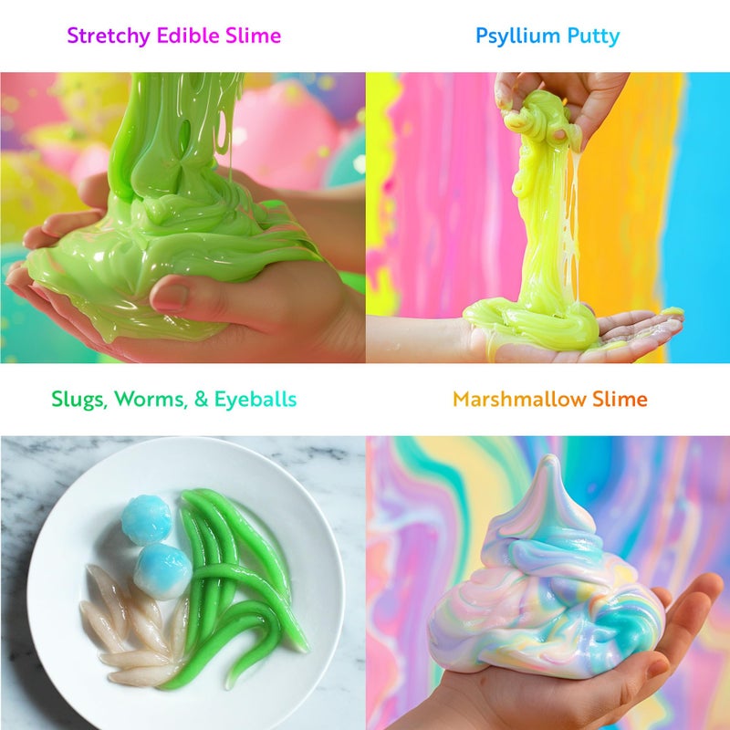 Playz Edible Slime Candy Making Science Kit for Kids Ages 8-12 Years Old - Food Science Chemistry Kid Science Kit with 25 Experiments to Make Slime Chocolates, Educational Science Kits for Boy & Girls - Image 3