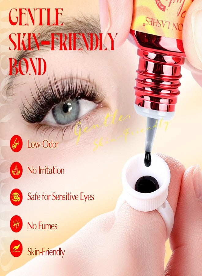 ARISON LASHES Sensitive Lash Cluster Glue Strong Hold Long Lasting 3-4 Weeks Waterproof Semi-Permanent Eyelash Extension Adhesive Open Eyes for Beginners or Professional Use (3ml) - Image 4
