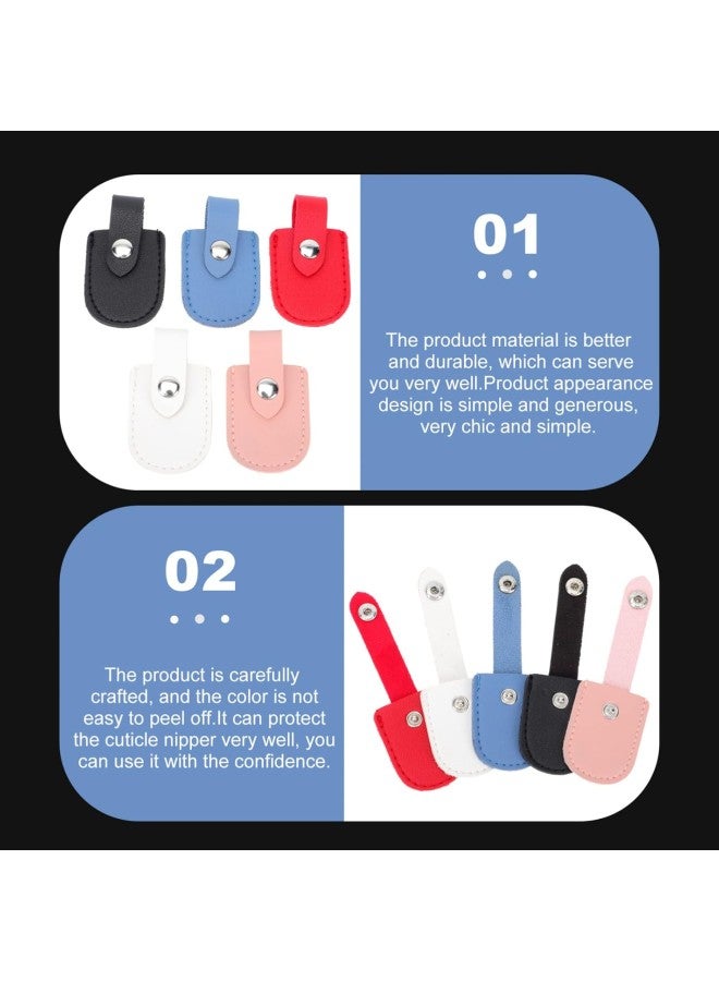 klarako 5Pcs Nail Nipper Cover Sleeve Cuticle Nail Protector PU Manicure Pedicure Tools - Image 2