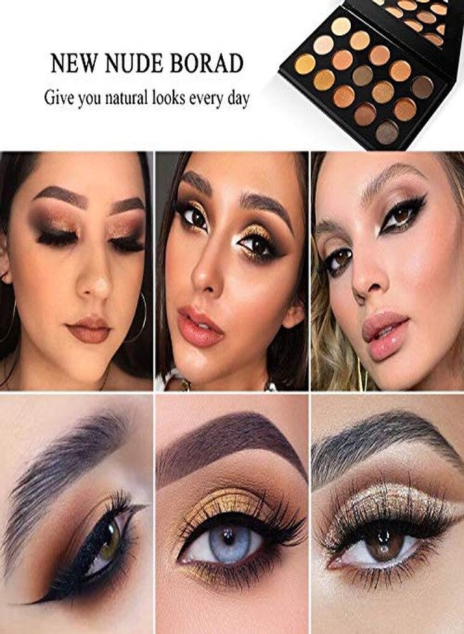ecofavor Nude Gold Eyeshadow Palette Natural Naked Smokey Warm Neutral 15 Shades, DE'LANCI Ultra-Blendable High Pigmented Matte Shimmer Matallic Long Lasting Waterproof Eye Shadow Pallet, Travel Size Makeup - Image 2