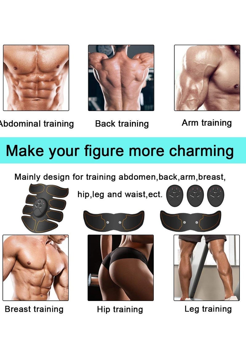 SYOSI Abs Toning Belt ABS Stimulator Muscle Toner Portable Abdominal Toning Belt Abs Stimulating Belt Smart Body Trainer  - Image 2