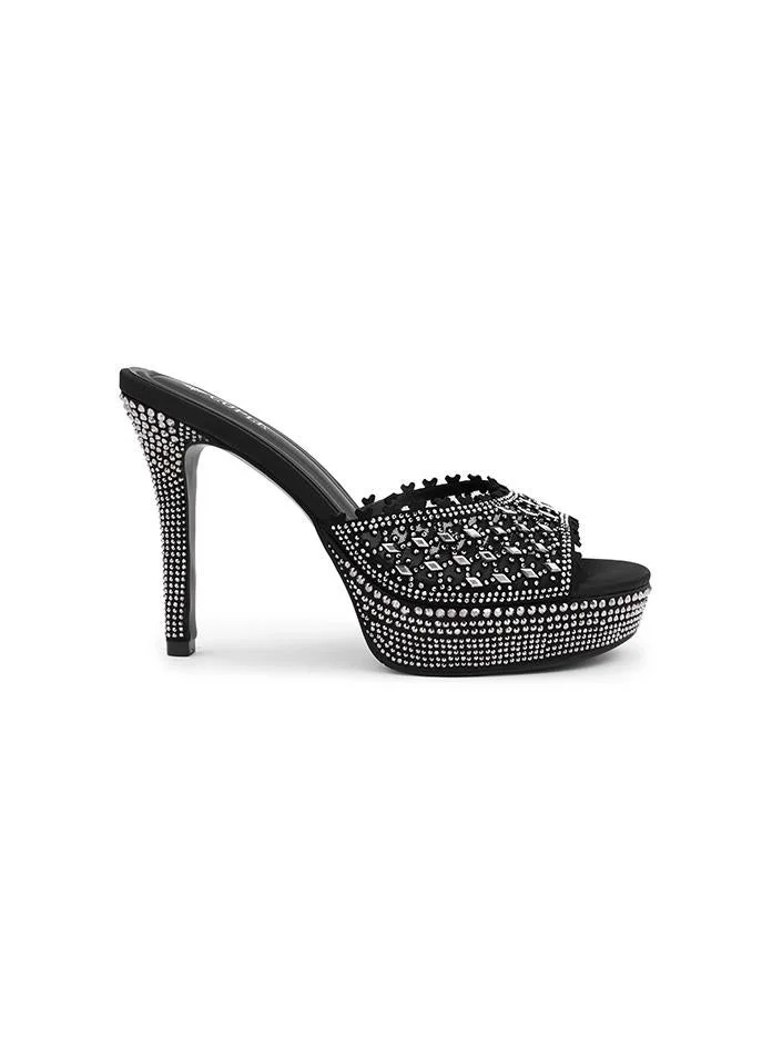 Cuple Cuple Embellished Platform Heeled Sandals