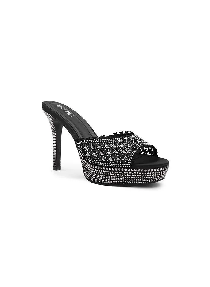 Cuple Cuple Embellished Platform Heeled Sandals