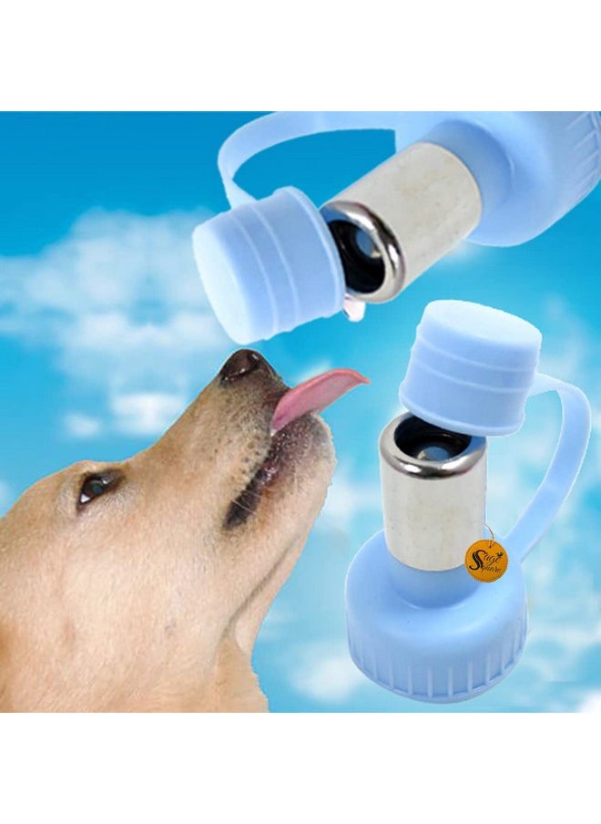 Sage Square Water Bottle Cap Pet'S Travel Outdoor/Indoor Dispenser Water Bottle Cap For Dog, Cat, Hamster, Puppy, Dwarf (Random)  - Image 2