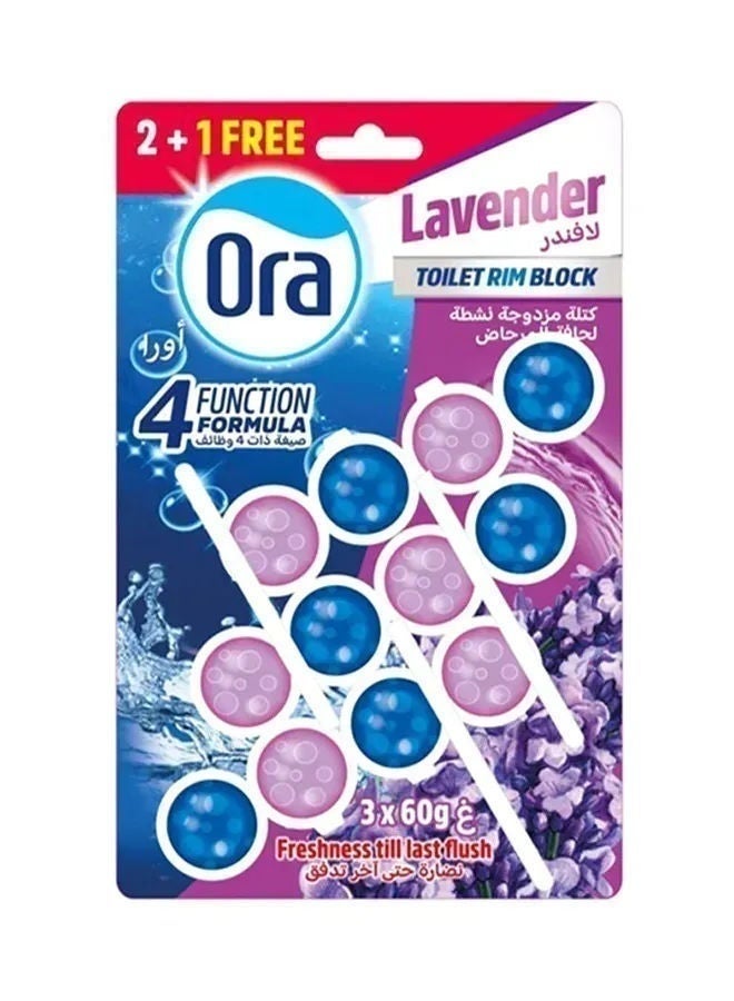 Lavender Toilet Rim Block, 3 Pcs, China