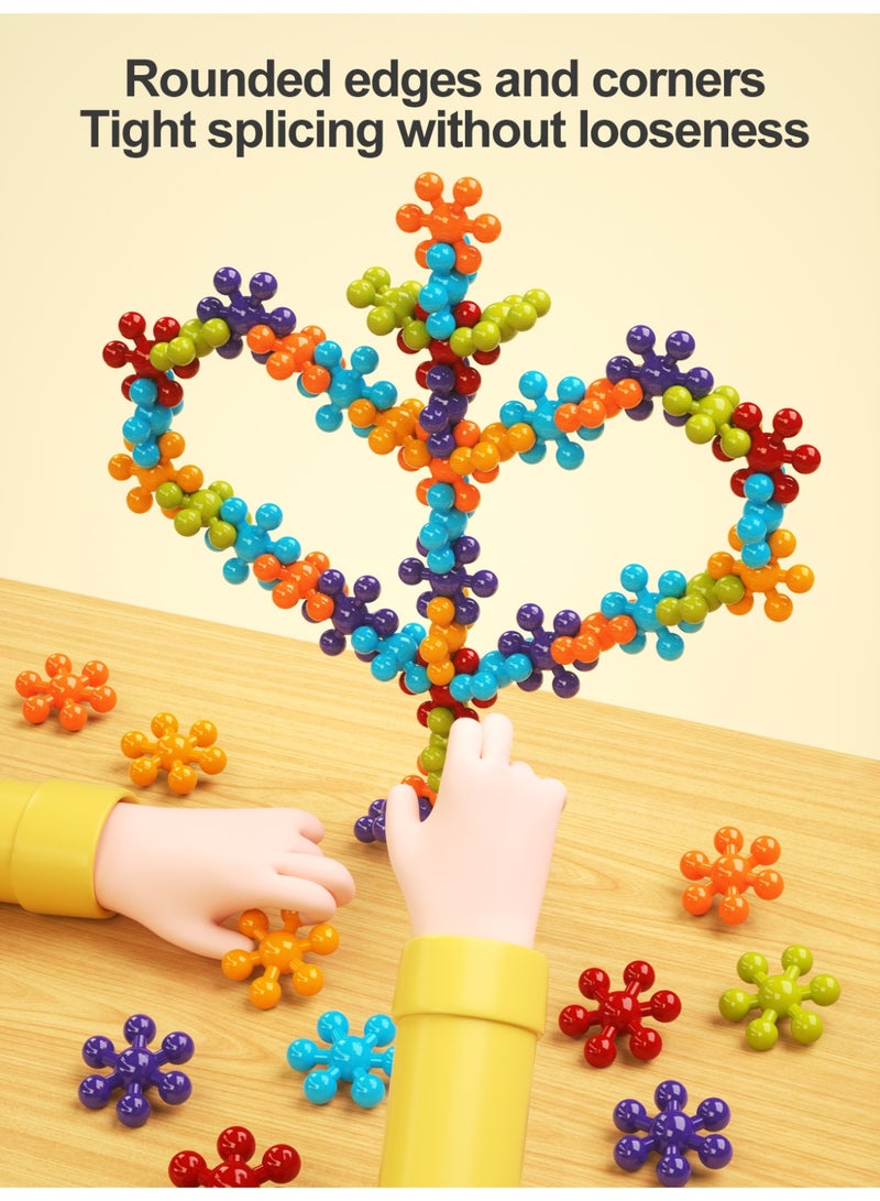 مجموعة ألعاب تعليمية STEM مكونة من 220 قرصًا متشابكًا مصنوعة من البلاستيك الصلب مناسبة للأولاد والبنات في سن ما قبل المدرسة من سن 3 سنوات فما فوق، مصنوعة من مواد آمنة لتشجيع الإبداع. - Image 5