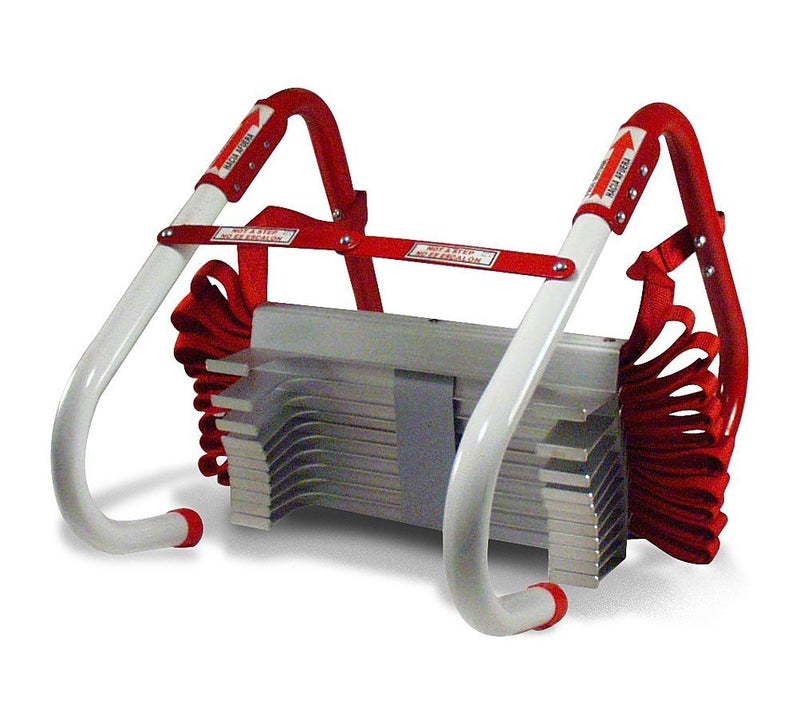 Kidde Fire Escape Ladder, 3-Story Rope Ladder, Extends to 25-Feet, Anti-Slip Rungs - Image 1