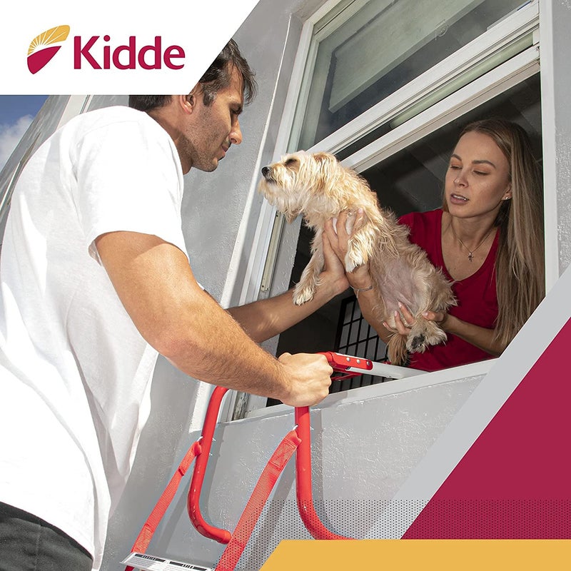 Kidde Fire Escape Ladder, 3-Story Rope Ladder, Extends to 25-Feet, Anti-Slip Rungs - Image 2