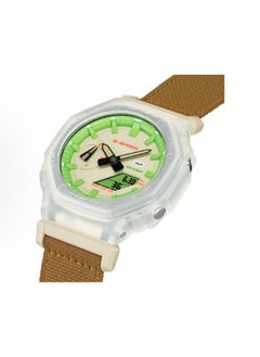 CASIO octagonal sports waterproof and shockproof watch GA-2100   green brown  - Image 3