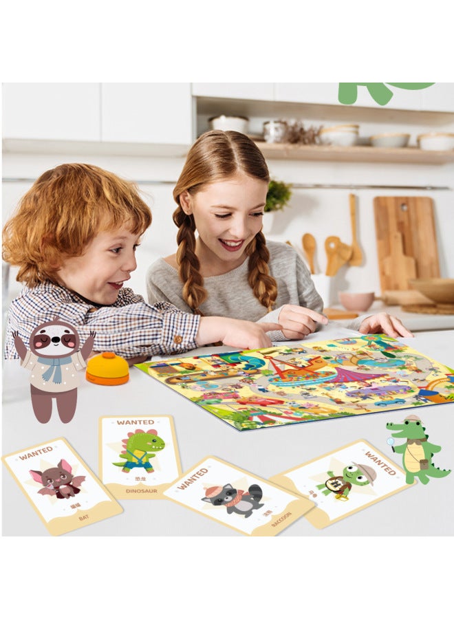 Police Catch Thieves Mathematical Corresponding Graph Matching Reaction Thinking Observation Mindset Two-man Battle Table Game-Specifications:Police Catch Thief [double Battle-exercise Concentration] Send Answering Bell
