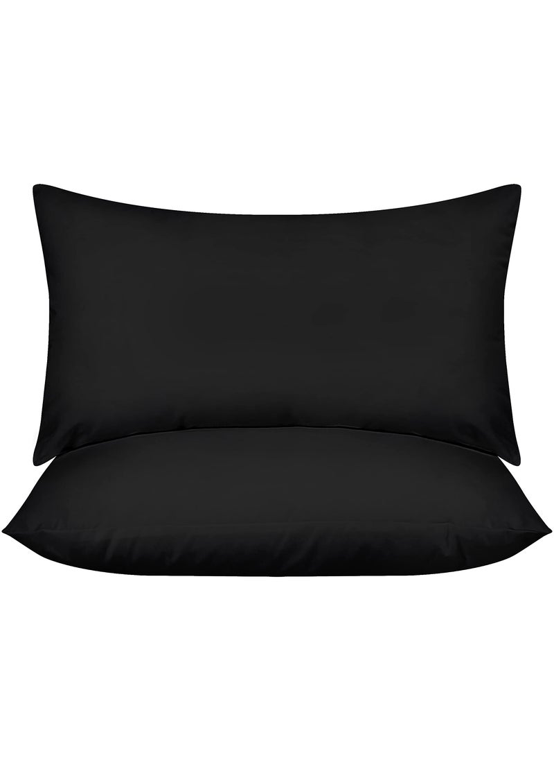 Utopia Bedding Utopia Bedding Throw Pillows Insert (Pack of 2  Black) - 12 x 20 Inches Bed and Couch Pillows - Indoor Decorative Pillows  - Image 1